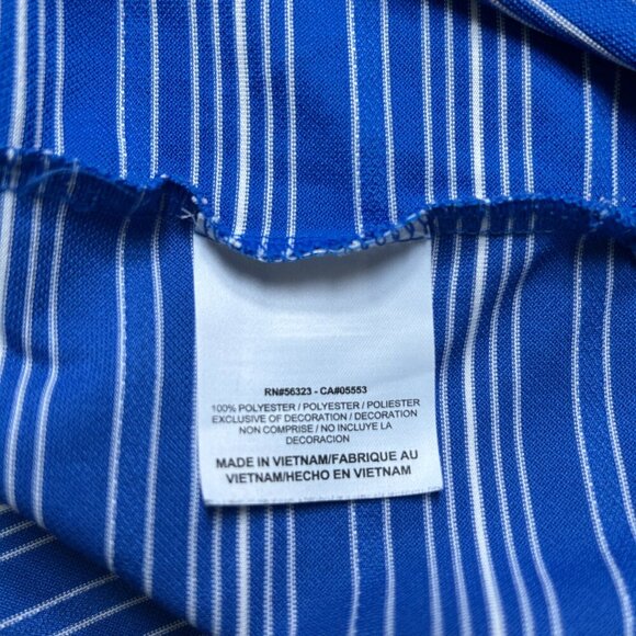 Nike Men's Blue and White Dri-Fit Golf Polo Size Large - Picture 4 of 5